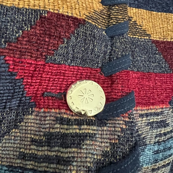 Vintage Southwest Aztec Woven Jacket Western Boho Ethnic Tribal Print M - Picture 3 of 8